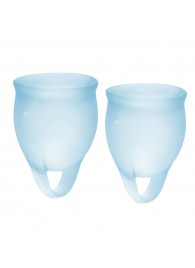 Набор голубых менструальных чаш Feel confident Menstrual Cup - Satisfyer - купить с доставкой в Сыктывкаре