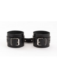 Черные кожаные наручники Ladys Arsenal - БДСМ Арсенал - купить с доставкой в Сыктывкаре