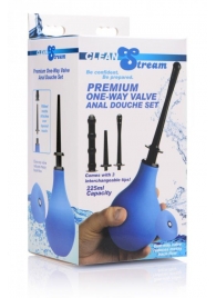 Анальный душ с 3 насадками Premium One-way Valve Anal Douche Set - XR Brands - купить с доставкой в Сыктывкаре