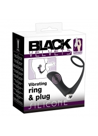 Черное эрекционное кольцо с анальной вибропробкой Vibrating Ring   Plug - Orion - в Сыктывкаре купить с доставкой