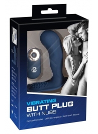 Синий вибростимулятор простаты Vibrating Butt Plug - 11,7 см. - Orion - в Сыктывкаре купить с доставкой