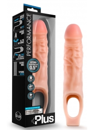 Телесный реалистичный фаллоудлинитель 9 Inch Silicone Cock Sheath Penis Extender - 22,86 см. - Blush Novelties - в Сыктывкаре купить с доставкой