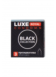 Черные презервативы LUXE Royal Black Collection - 3 шт. - Luxe - купить с доставкой в Сыктывкаре