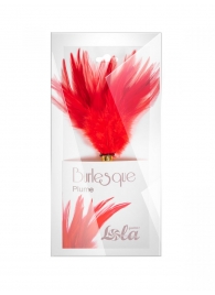Красный перьевой тиклер Plume - 23 см. - Lola Lingerie - купить с доставкой в Сыктывкаре