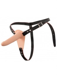 Телесный поясной страпон с вибрацией Vibrating Strap-On - 15,7 см. - Orion - купить с доставкой в Сыктывкаре