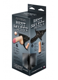 Черный пояс для женщин BEST SELECT с 3 насадками - LOVETOY (А-Полимер) - купить с доставкой в Сыктывкаре