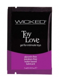 Лубрикант на водной основе для использования с игрушками WICKED Toy Love - 3 мл. - Wicked - купить с доставкой в Сыктывкаре