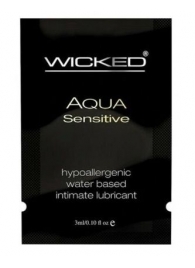 Мягкий лубрикант на водной основе WICKED AQUA Sensitive - 3 мл. - Wicked - купить с доставкой в Сыктывкаре