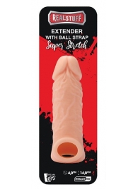 Телесная насадка EXTENDER WITH BALL STRAP 5.5 - 14 см. - Dream Toys - в Сыктывкаре купить с доставкой