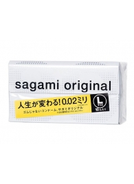 Презервативы Sagami Original 0.02 L-size увеличенного размера - 10 шт. - Sagami - купить с доставкой в Сыктывкаре