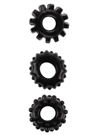 Набор из 3 черных эрекционных колец SET OF 3 COCKRINGS - Dream Toys - в Сыктывкаре купить с доставкой