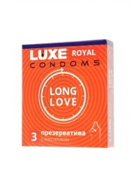 Презервативы с продлевающим эффектом LUXE Royal Long Love - 3 шт. - Luxe - купить с доставкой в Сыктывкаре