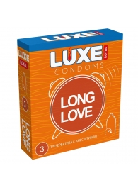 Презервативы с продлевающим эффектом LUXE Royal Long Love - 3 шт. - Luxe - купить с доставкой в Сыктывкаре