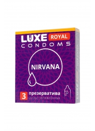 Презервативы с увеличенным количеством смазки LUXE Royal Nirvana - 3 шт. - Luxe - купить с доставкой в Сыктывкаре