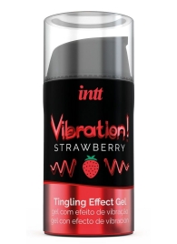 Жидкий интимный гель с эффектом вибрации Vibration! Strawberry - 15 мл. - INTT - купить с доставкой в Сыктывкаре