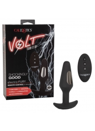 Черная анальная пробка с электростимуляцией Volt Electro-Fury - 12,75 см. - California Exotic Novelties - купить с доставкой в Сыктывкаре