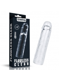 Прозрачная насадка-удлинитель Flawless Clear Penis Sleeve Add 2 - 19 см. - Lovetoy - в Сыктывкаре купить с доставкой