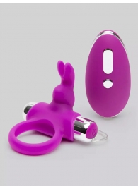 Лиловое виброкольцо с пультом ДУ Remote Control Cock Ring - Happy Rabbit - в Сыктывкаре купить с доставкой