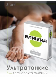 Ультратонкие презервативы Bariera Ultra Thin - 3 шт. - Bariera - купить с доставкой в Сыктывкаре