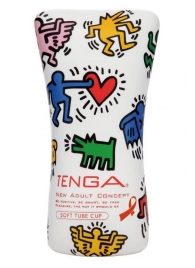 Мастурбатор-туба Keith Haring Soft Tube CUP - Tenga - в Сыктывкаре купить с доставкой