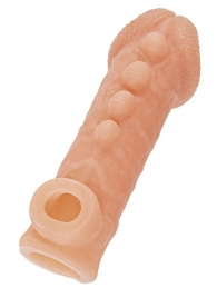 Телесная закрытая насадка с шишечками Cock Sleeve Size M - 15,6 см. - KOKOS - в Сыктывкаре купить с доставкой