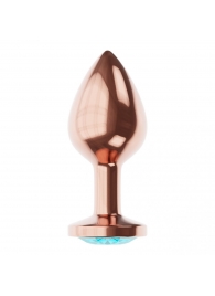 Пробка цвета розового золота с малиновым кристаллом Diamond Topaz Shine L - 8,3 см. - Lola Games - купить с доставкой в Сыктывкаре