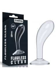 Прозрачный стимулятор простаты Flawless Clear Prostate Plug - 15 см. - Lovetoy - в Сыктывкаре купить с доставкой