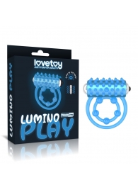 Голубое, светящееся в темноте виброкольцо Lumino Play Vibrating Penis Ring - Lovetoy - в Сыктывкаре купить с доставкой