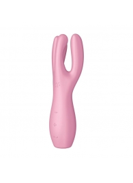 Розовый клиторальный вибромассажер Threesome 3 - Satisfyer