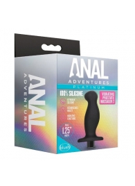 Черный анальный вибромассажёр Silicone Vibrating Prostate Massager 02 - 10,8 см. - Blush Novelties - в Сыктывкаре купить с доставкой