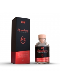 Массажный гель с ароматом клубники Strawberry - 30 мл. - INTT - купить с доставкой в Сыктывкаре