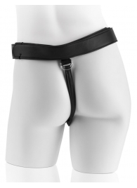 Страпон с телесной насадкой 7  Uncut with Strap on Harness - 18 см. - Pipedream - купить с доставкой в Сыктывкаре