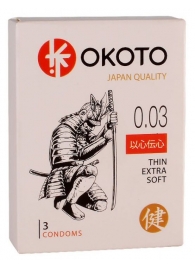 Тонкие презервативы OKOTO Thin Extra Soft - 3 шт. - Sitabella - купить с доставкой в Сыктывкаре