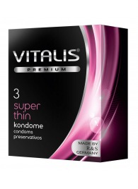 Ультратонкие презервативы VITALIS PREMIUM super thin - 3 шт. - Vitalis - купить с доставкой в Сыктывкаре