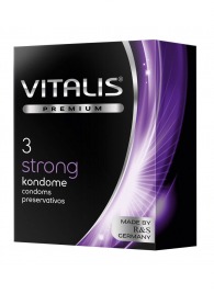 Презервативы с утолщенной стенкой VITALIS PREMIUM strong - 3 шт. - Vitalis - купить с доставкой в Сыктывкаре