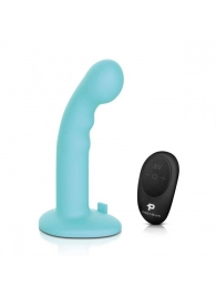 Голубая изогнутая насадка 6in Remote Control Ripple P-Spot G-Spot на черных трусиках - 16 см. - Pegasus - купить с доставкой в Сыктывкаре