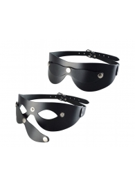 Черная кожаная маска  Новичок - Sitabella - купить с доставкой в Сыктывкаре