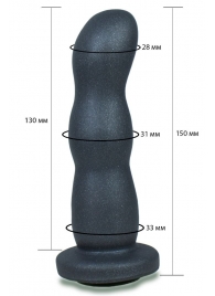 Черная анальная рельефная насадка-фаллоимитатор - 15 см. - LOVETOY (А-Полимер) - купить с доставкой в Сыктывкаре