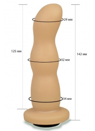 Телесная рельефная насадка Harness - 14,2 см. - LOVETOY (А-Полимер) - купить с доставкой в Сыктывкаре