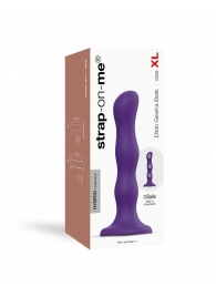 Фиолетовая насадка Strap-On-Me Dildo Geisha Balls size XL - Strap-on-me - купить с доставкой в Сыктывкаре