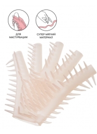Телесная перчатка-мастубратор для чувственного массажа - Штучки-дрючки - в Сыктывкаре купить с доставкой
