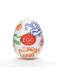 Мастурбатор-яйцо Keith Haring EGG STREET - Tenga - в Сыктывкаре купить с доставкой