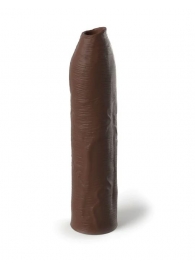 Коричневая насадка-удлинитель Uncut Silicone Penis Enhancer - 17,8 см. - Pipedream - в Сыктывкаре купить с доставкой