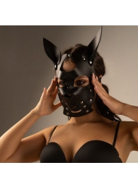 Черная маска  Собака  с ушками - Crazy Handmade - купить с доставкой в Сыктывкаре