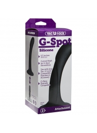 Черная изогнутая насадка Vac-U-Lock G-Spot - 16,5 см. - Doc Johnson - купить с доставкой в Сыктывкаре