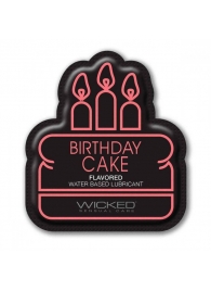 Лубрикант на водной основе со вкусом торта с кремом Wicked Aqua Birthday cake - 3 мл. - Wicked - купить с доставкой в Сыктывкаре