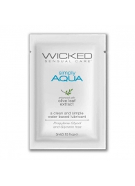 Легкий лубрикант на водной основе Wicked Simply AQUA - 3 мл. - Wicked - купить с доставкой в Сыктывкаре