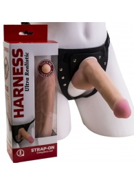 Страпон Harness из двух предметов: трусики с плугом и насадка-фаллос - 17 см. - LOVETOY (А-Полимер) - купить с доставкой в Сыктывкаре