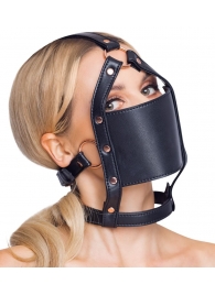 Черный намордник с кляпом-шаром Head Harness With A Gag - Orion - купить с доставкой в Сыктывкаре