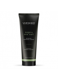 Массажный легкий крем WICKED Sage plus Sea Salt - 120 мл. - Wicked - купить с доставкой в Сыктывкаре